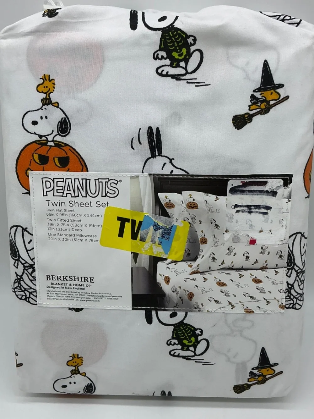 Peanuts Snoopy Halloween Twin Sheet Set
